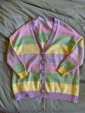 Olivia Rubin Rainbow Sequin Cardigan 🌈✨